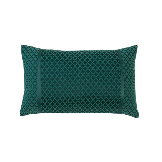 Othello Emerald Jacquard Boudoir Cushion (30cm x 50cm)