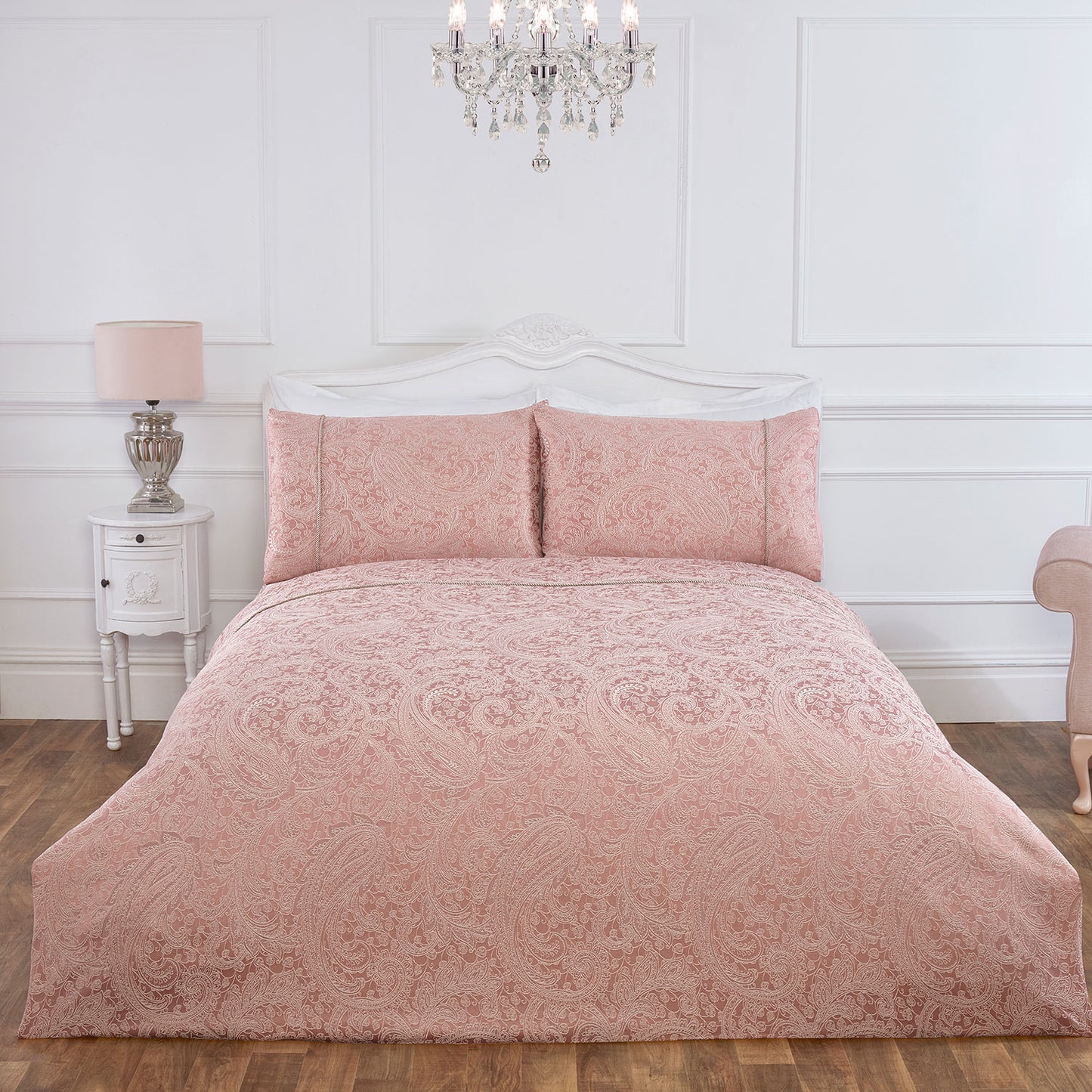 Paisley Blush Luxury Jacquard Duvet Set
