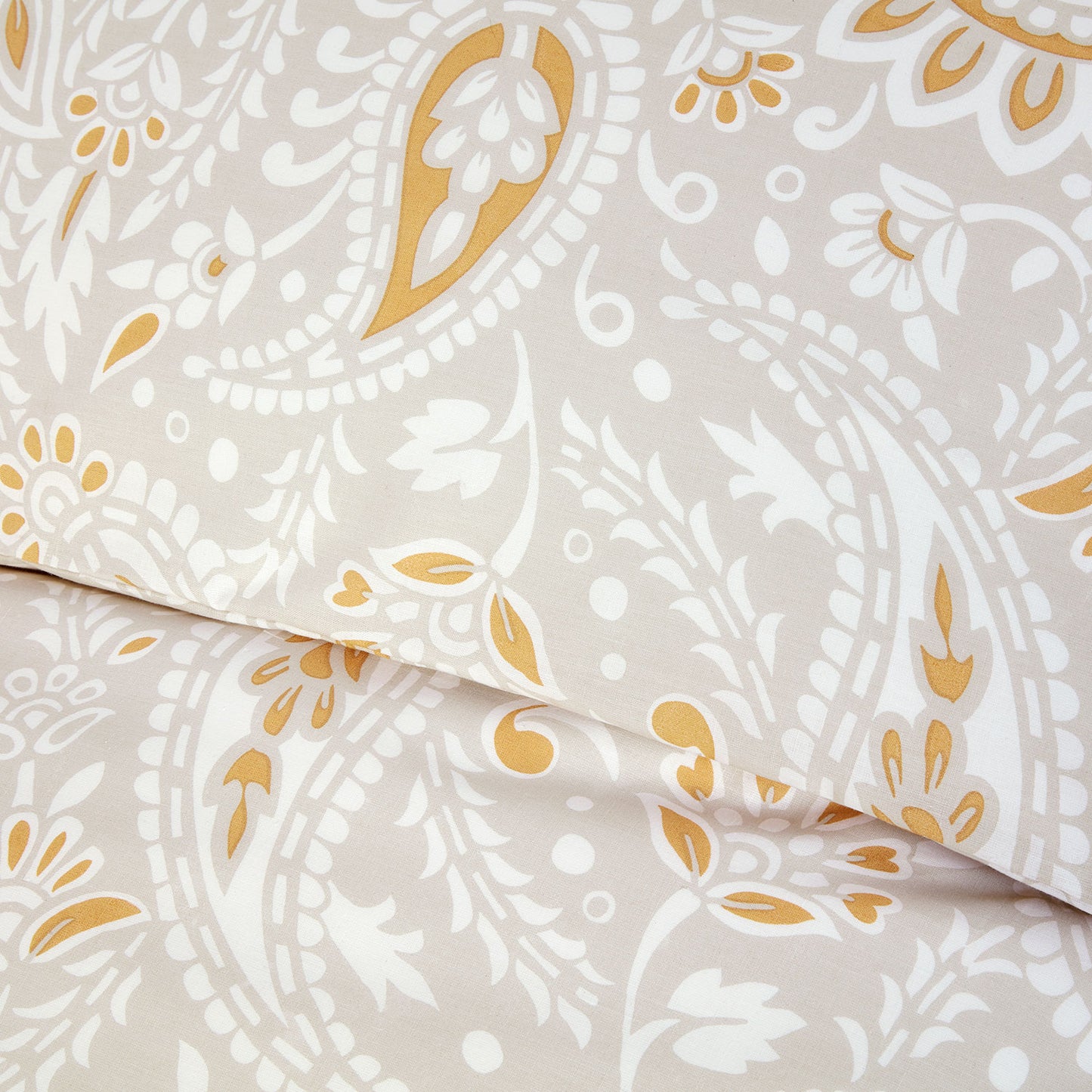 Paisley Print Yellow Ochre Duvet Set