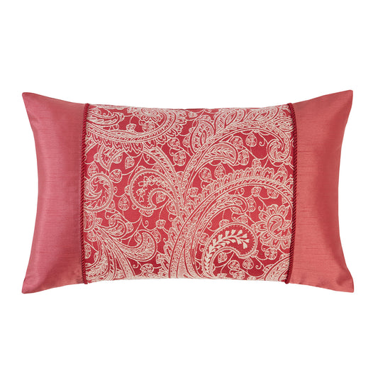 Paisley Rose Jacquard Boudoir Cushion (30cm x 50cm)