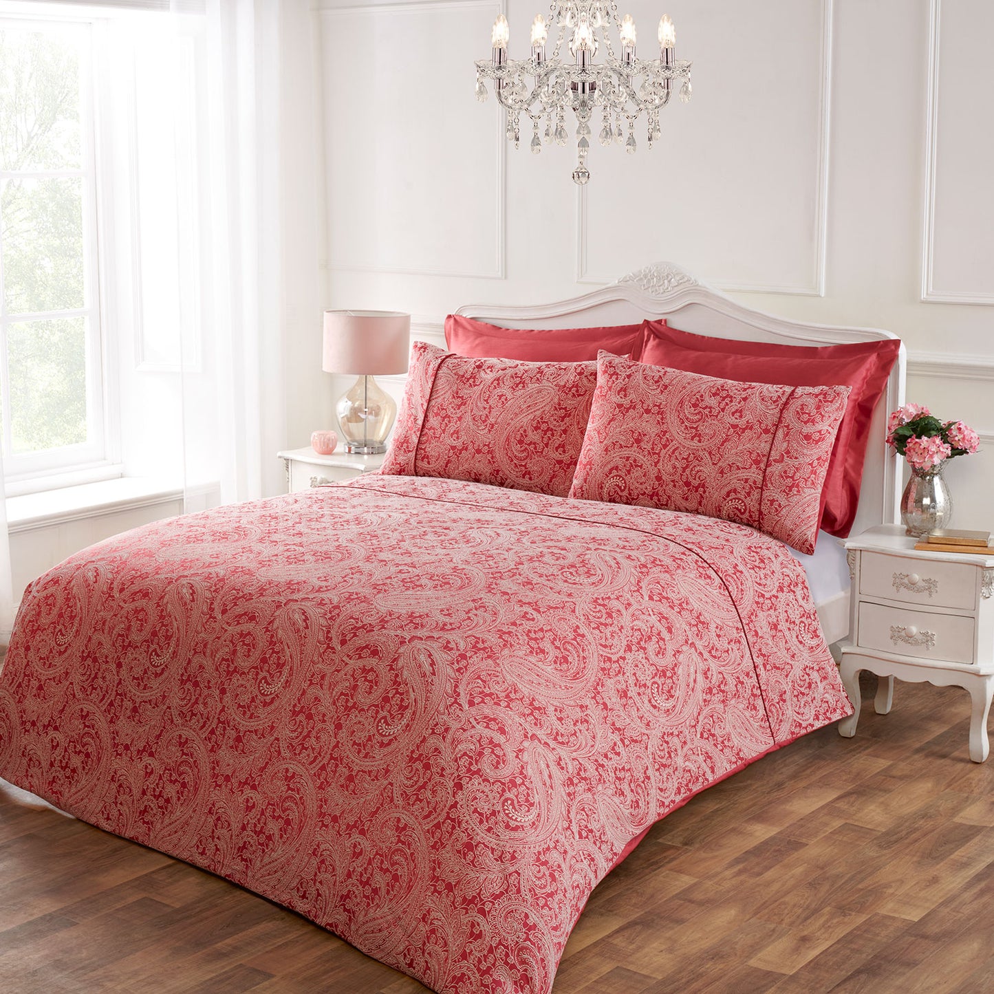 Paisley Rose Luxury Cotton Rich Jacquard Duvet Cover