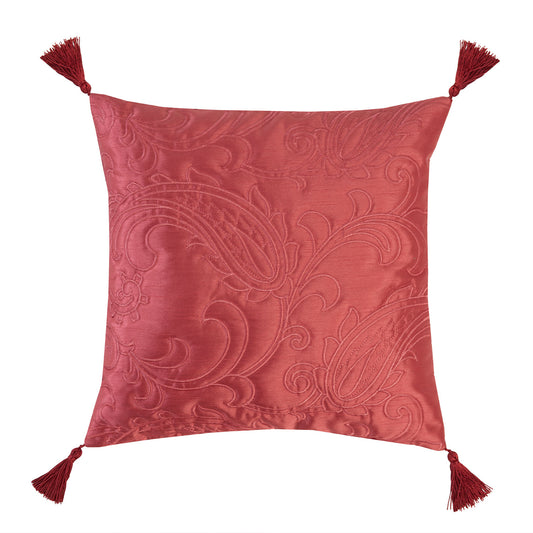 Paisley Rose Jacquard Square Cushion (45cm x 45cm)