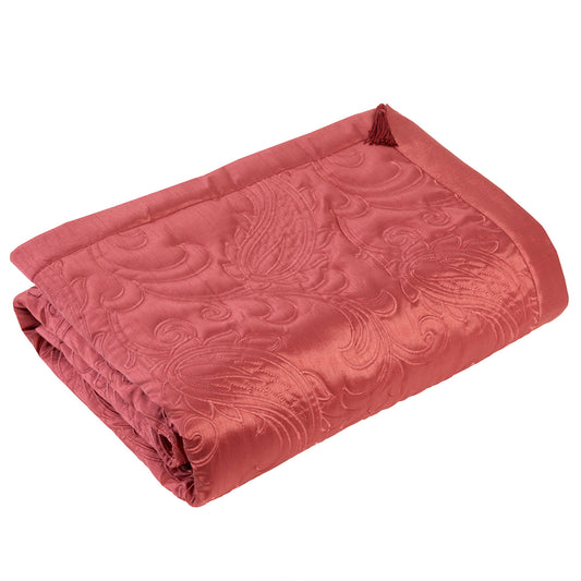 Paisley Rose Luxury Jacquard Quilted Throw (150cm x 200cm)