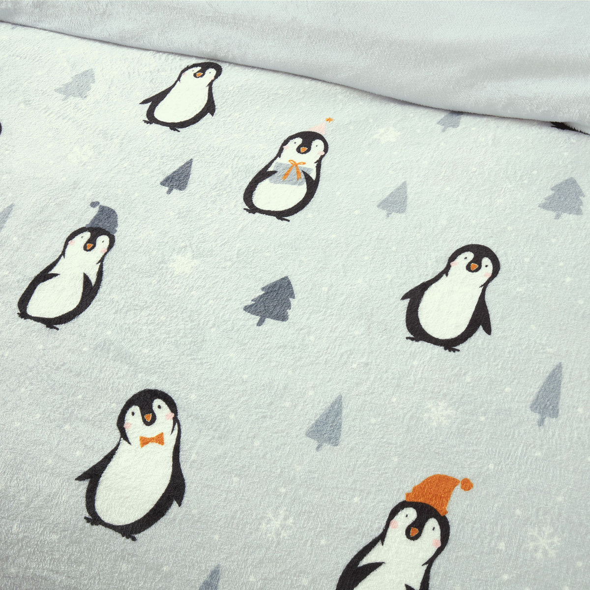 Penguin Grey Fleece Duvet Set