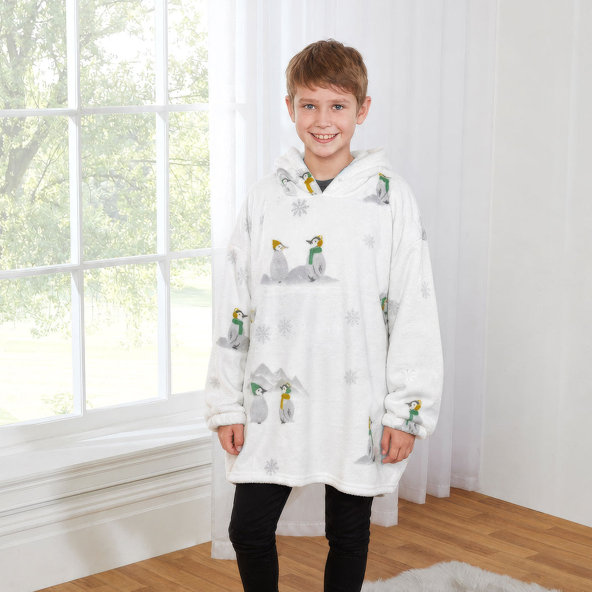 Penguin Pals Oversized Fleece Hoodie