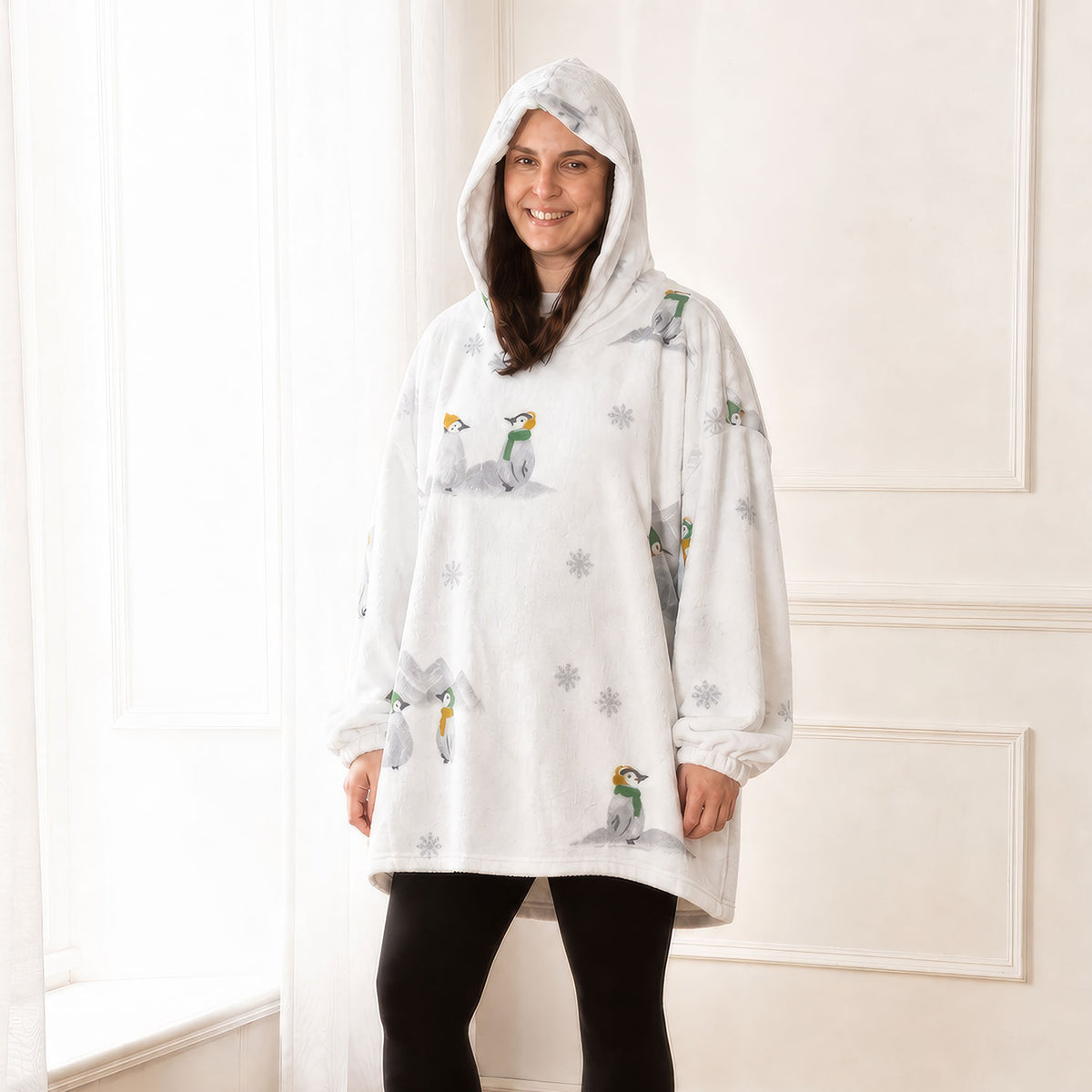 Penguin Pals Oversized Fleece Hoodie