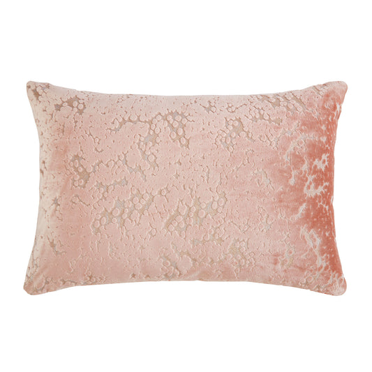 Petra Blush Cut Velvet Boudoir Cushion (40cm x 60cm)
