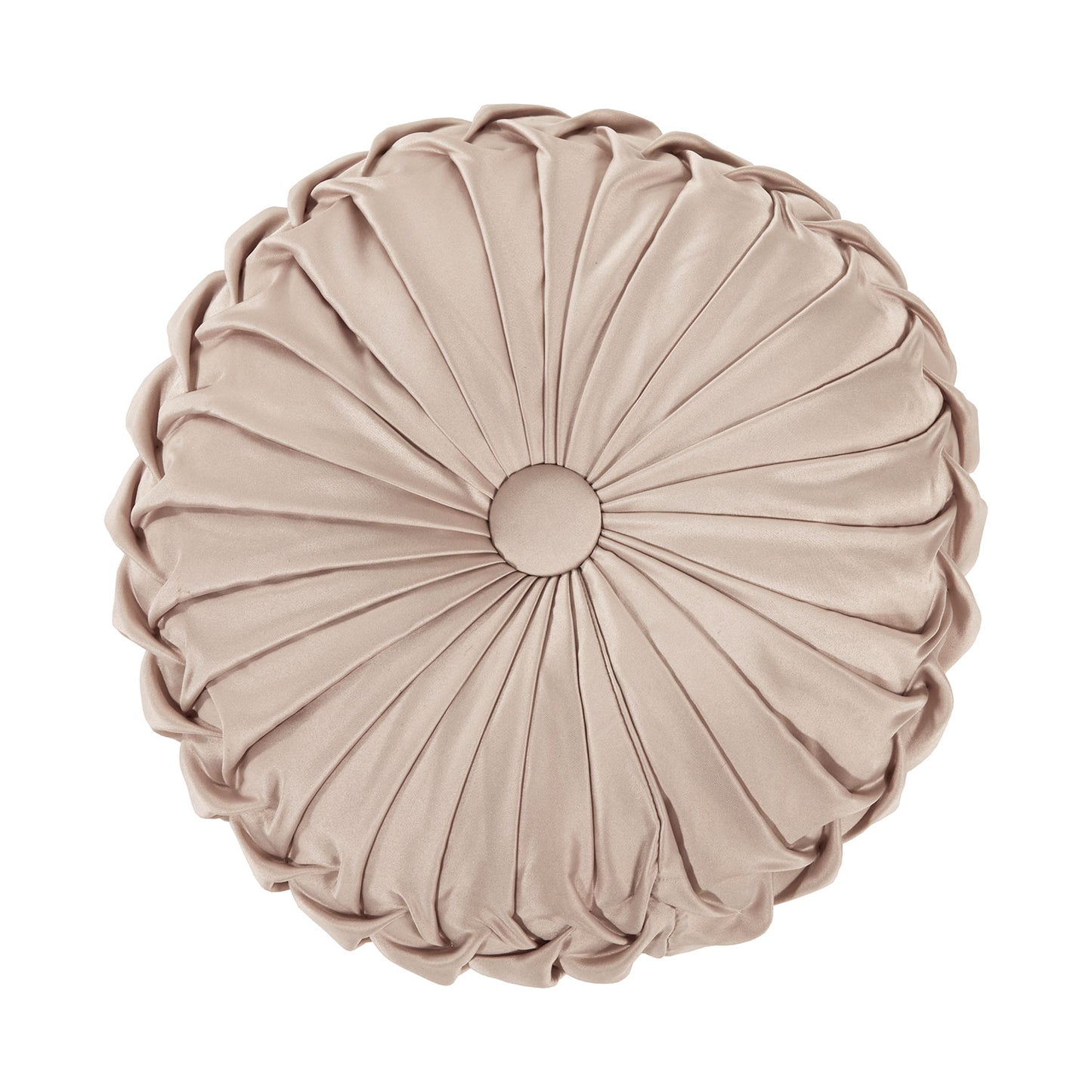 Regency Natural Rouched Round Cushion (30cm Diameter)