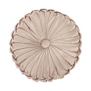 Regency Natural Rouched Round Cushion (30cm Diameter)