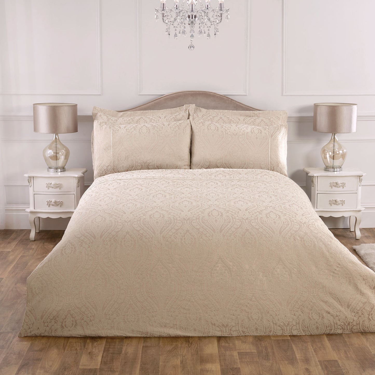 Regency Natural Luxury Cotton Rich Jacquard Duvet Cover