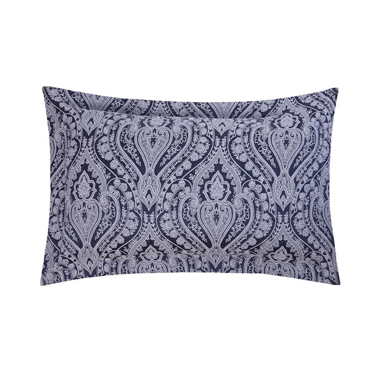 Regency Navy Luxury Cotton Rich Jacquard Oxford Pillowcases (Pair)