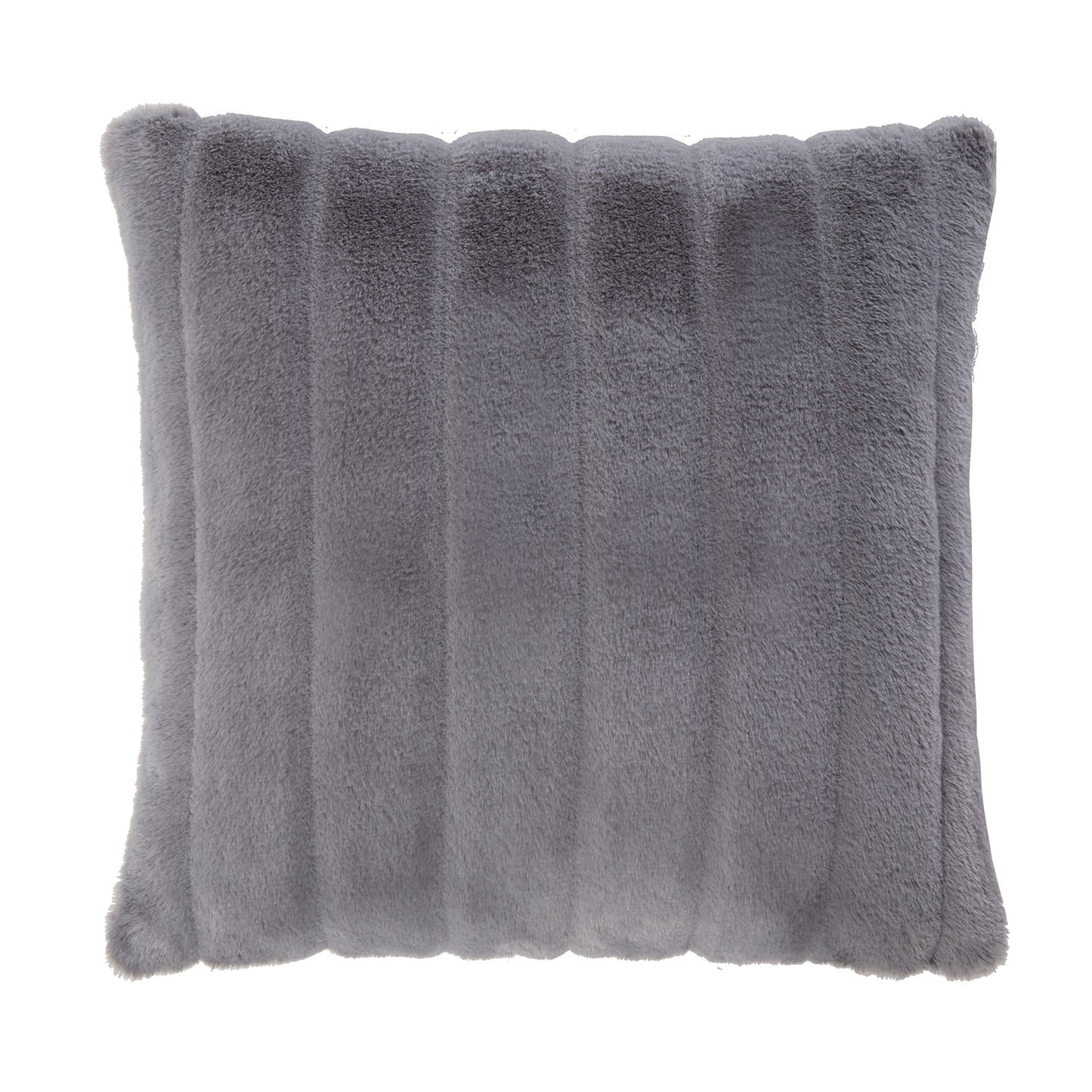 Denver Charcoal Grey Faux Fur Cushion (43cm x 43cm)