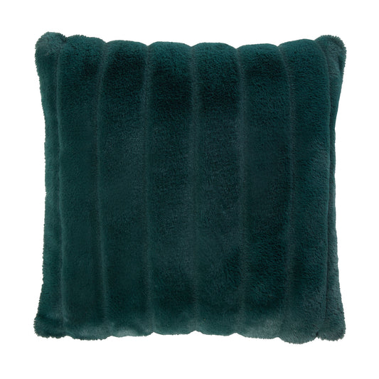 Denver Emerald Green Faux Fur Cushion (43cm x 43cm)
