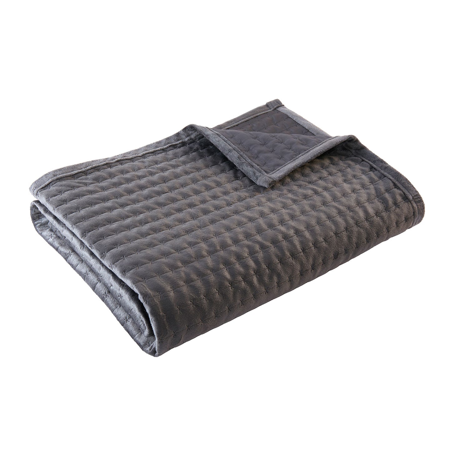Sicily Velvet Charcoal Textured Throw