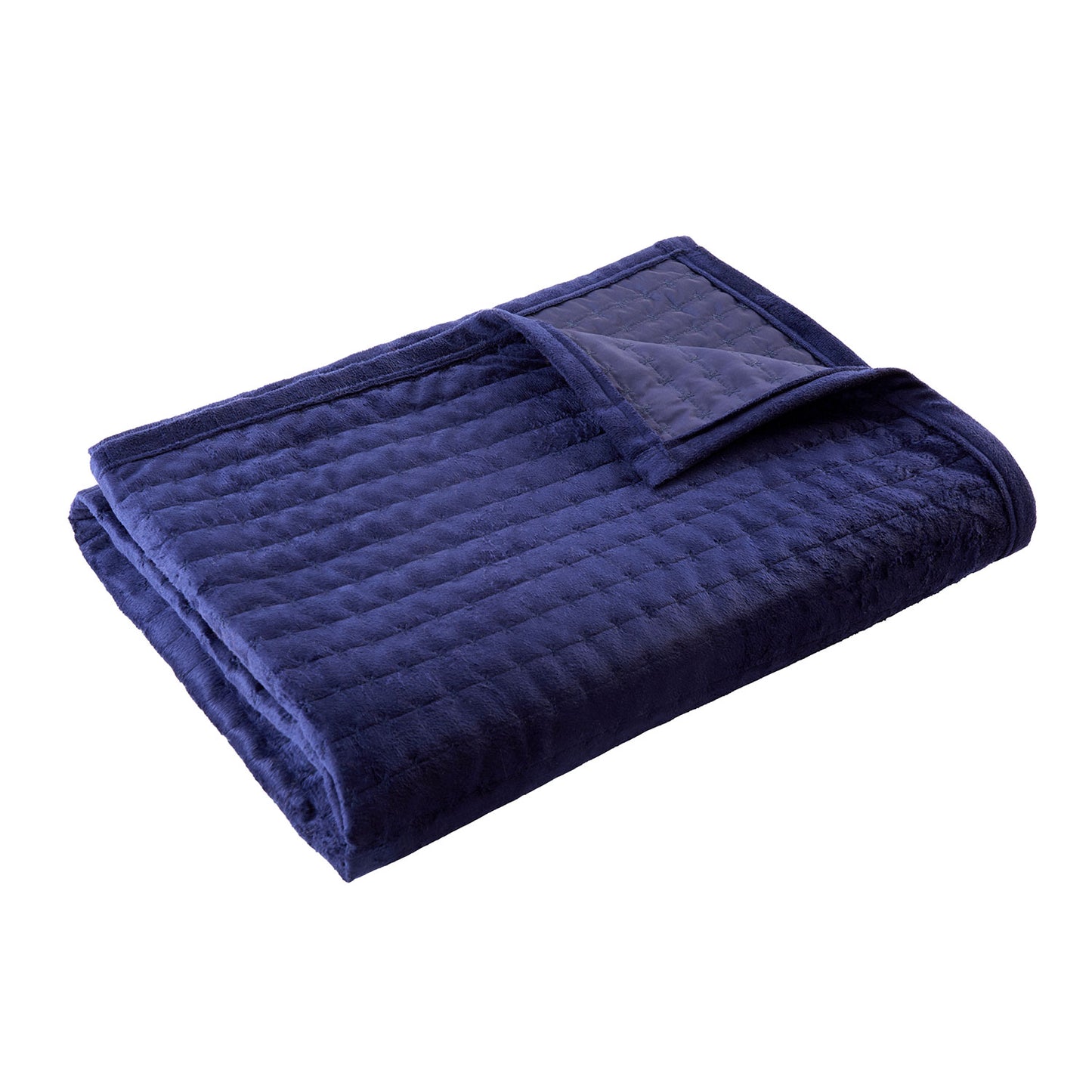 Sicily Velvet Navy Textured Throw
