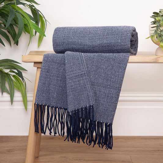 Sienna Blue Throw (130cm x 180cm)