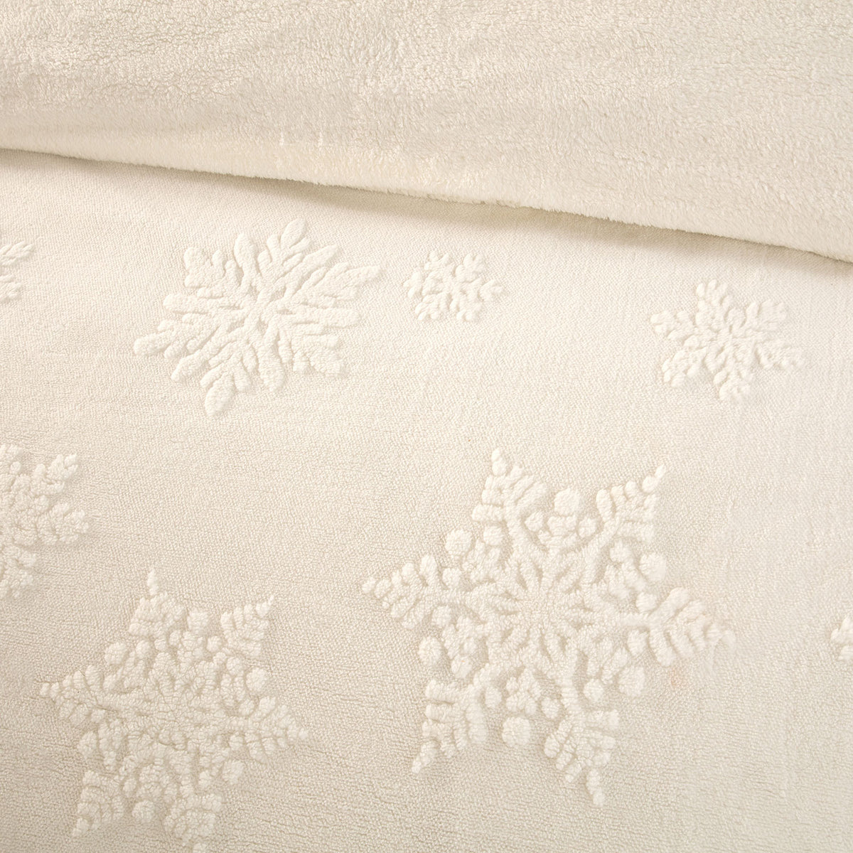 Snowflake Ivory Winter Fleece Duvet Set