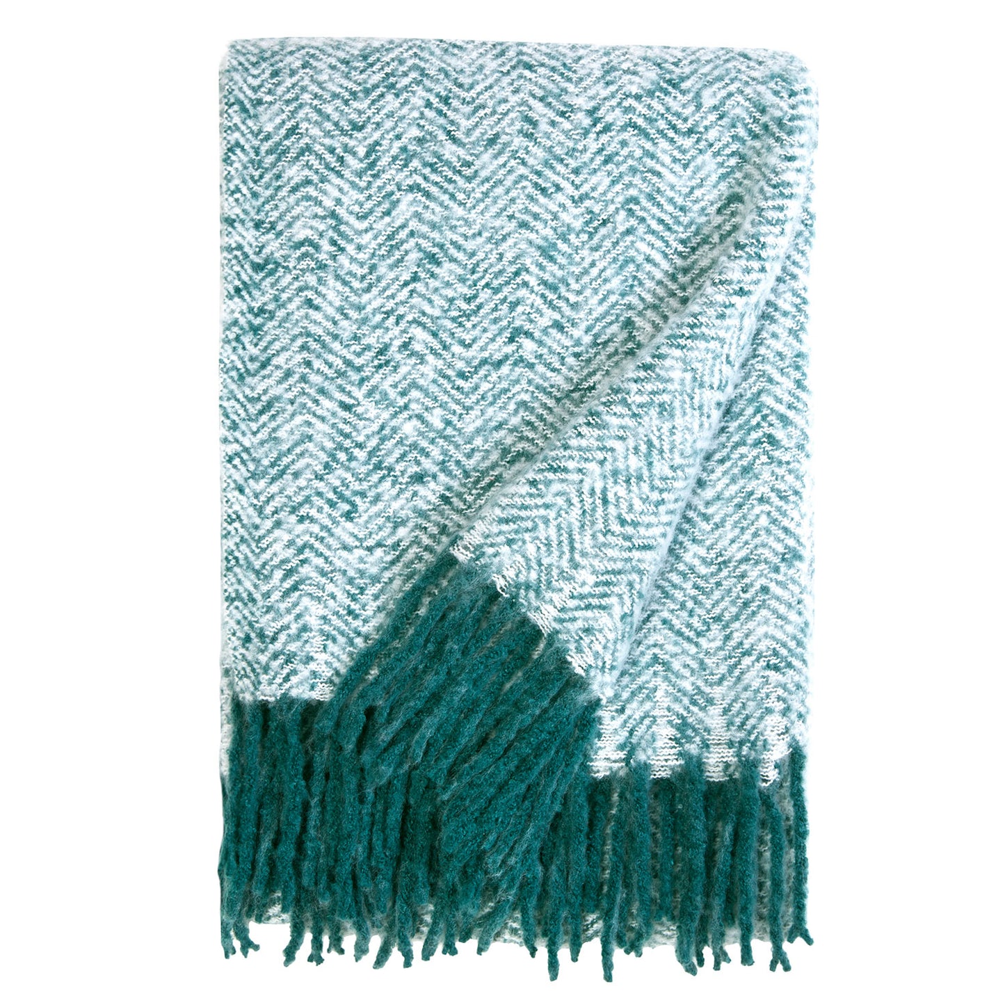 Sofia Teal Tassel Edge Throw (130cm x 180cm)