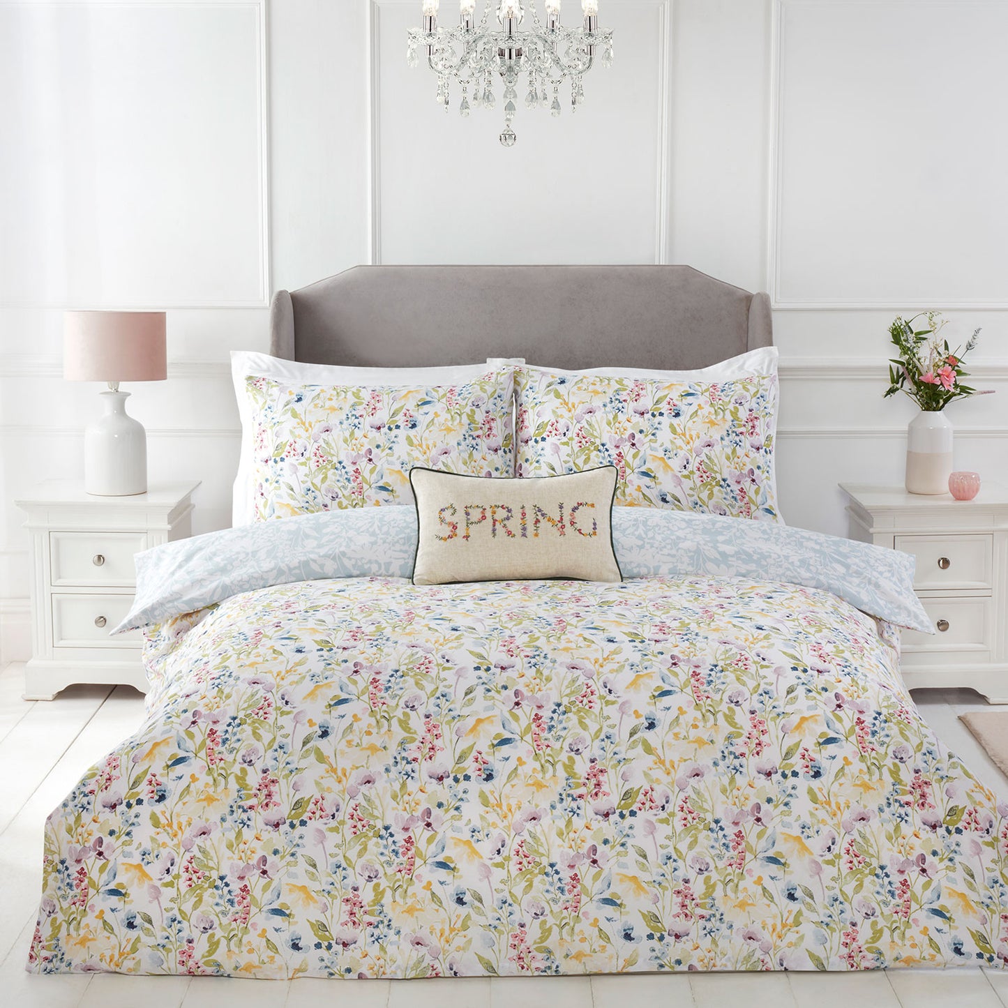 Spring Flowers Printed Duvet Set