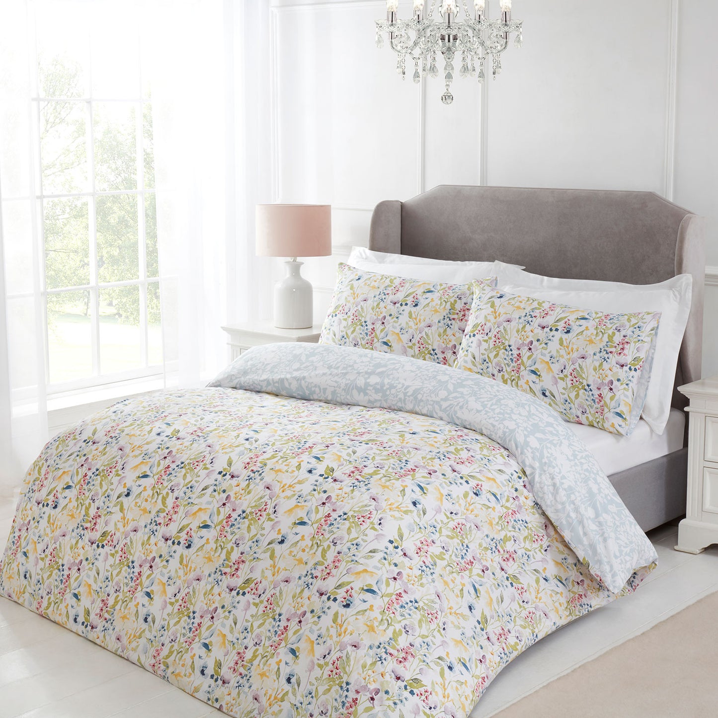 Spring Flowers Printed Duvet Set