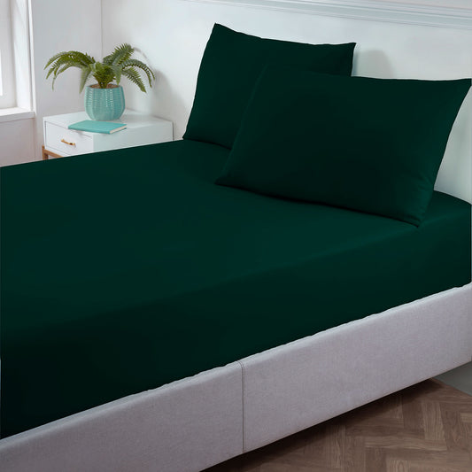 Emerald Green Super Soft Easycare Fitted Sheet
