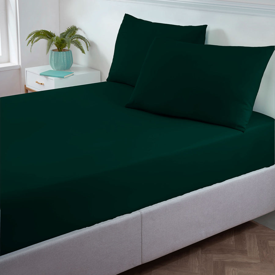 Emerald Super Soft Easycare Standard (25cm) Fitted Sheet