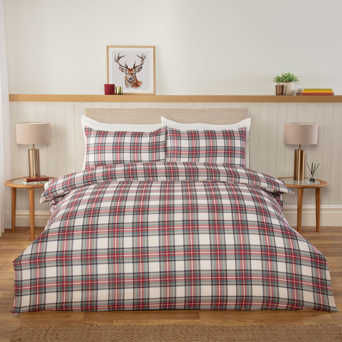 Taylor Check Red Super Soft Duvet Set