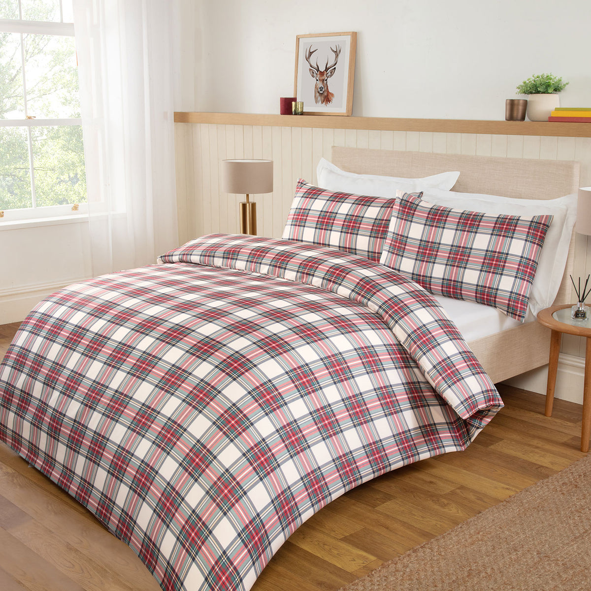 Taylor Check Red Super Soft Duvet Set