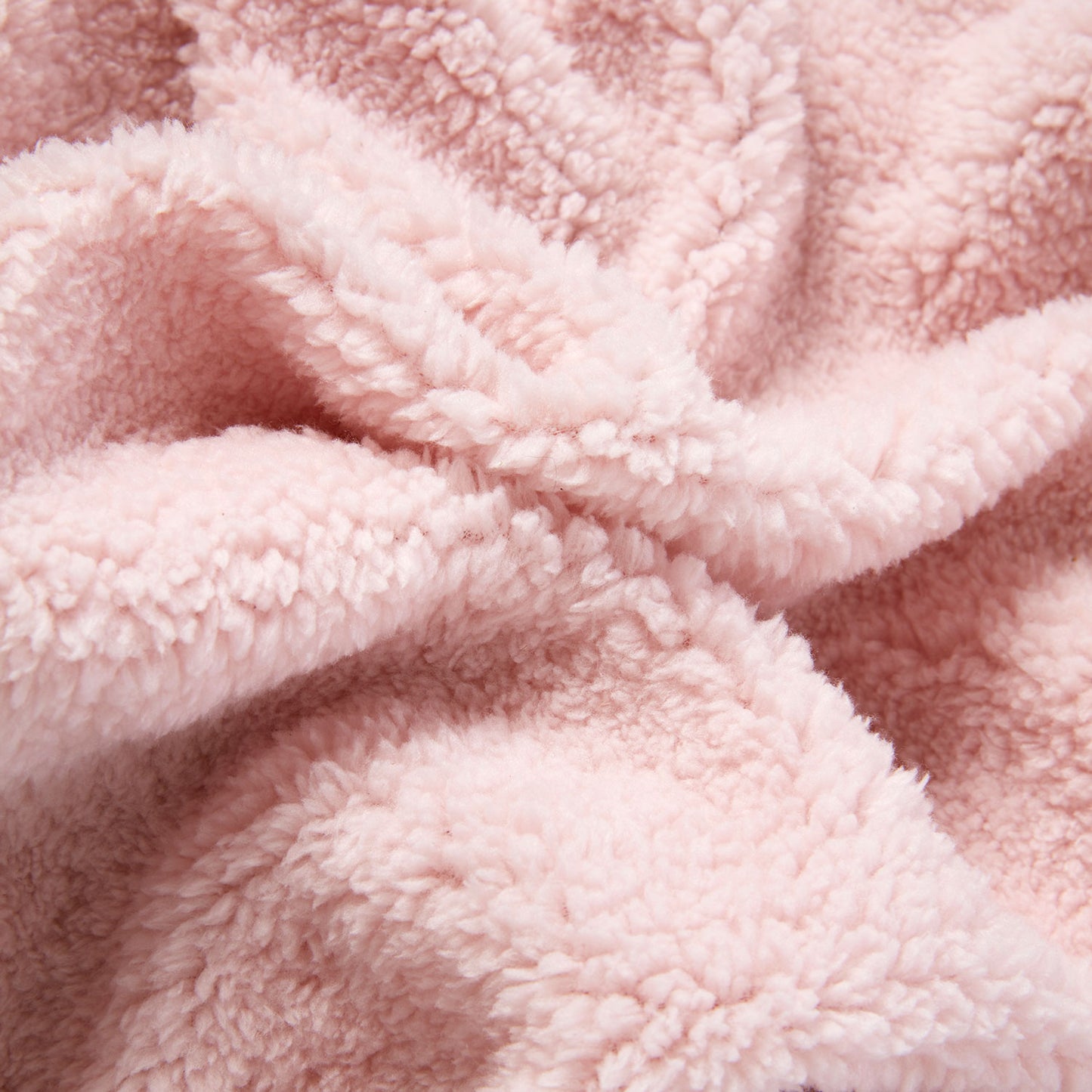 Blush Pink Teddy Fleece Fitted Sheet