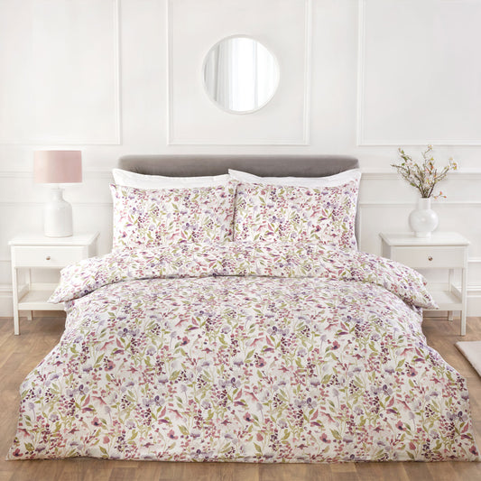 Wildflower Lilac Floral Duvet Set