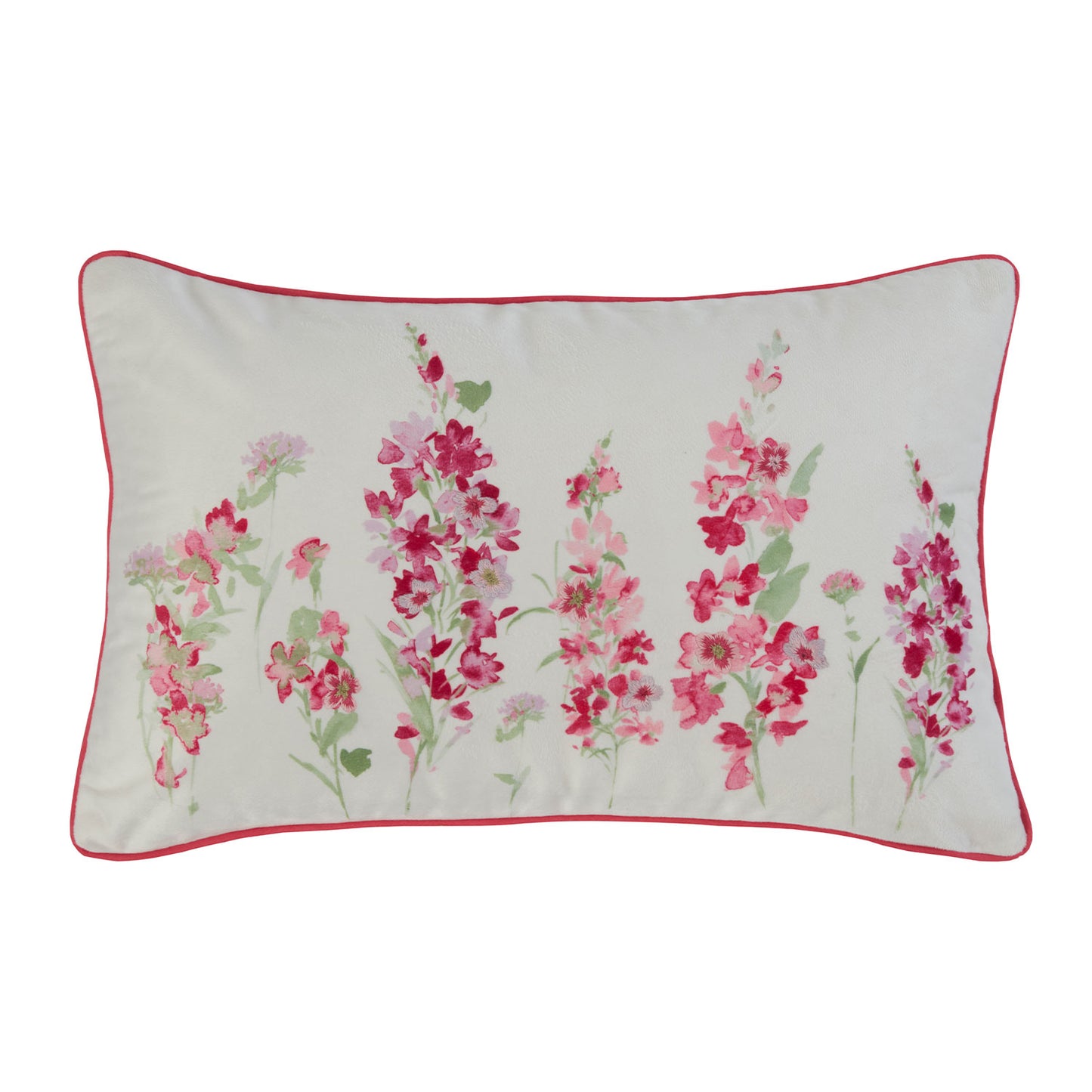 Wisteria Pink Wildflower Cushion (30cm x 50cm)