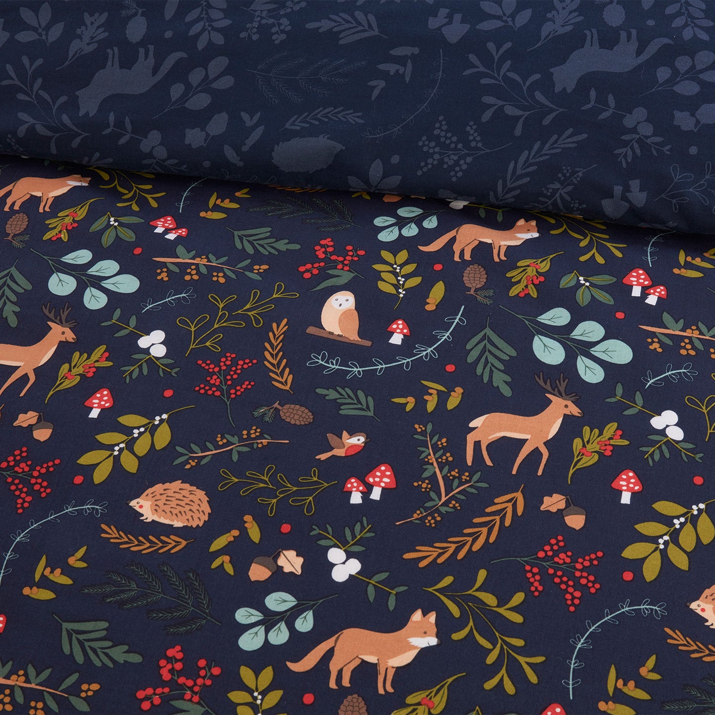 Woodland Navy Forest Friends Reversible Duvet Set