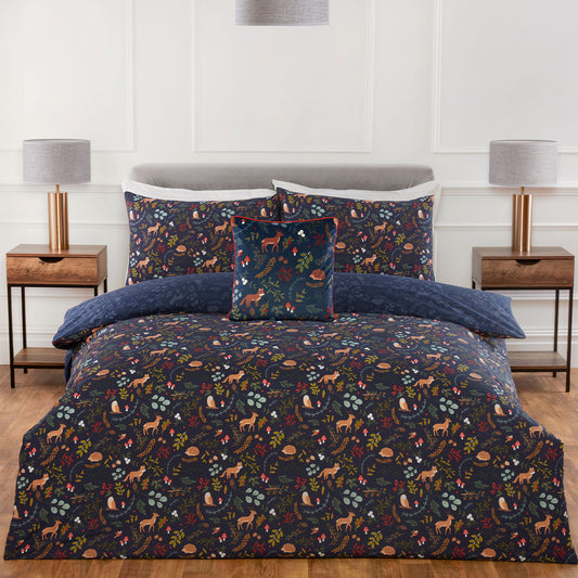 Woodland Navy Forest Friends Reversible Duvet Set