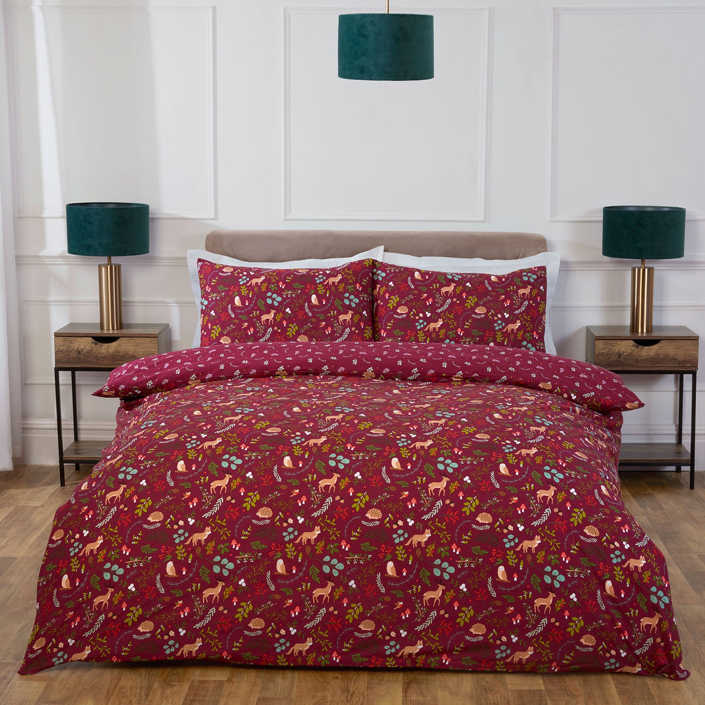 Woodland Tales Claret Super Soft Duvet Set