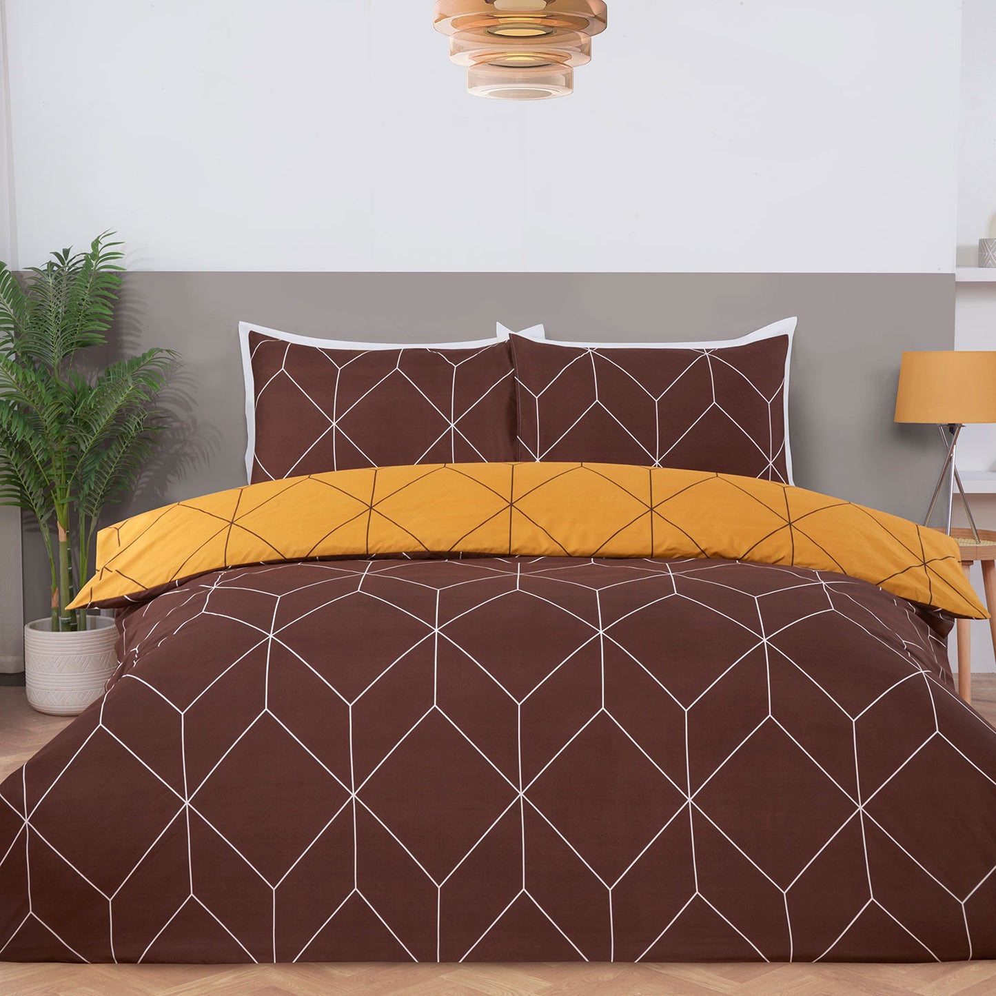 Zen Ochre Geo Duvet Set