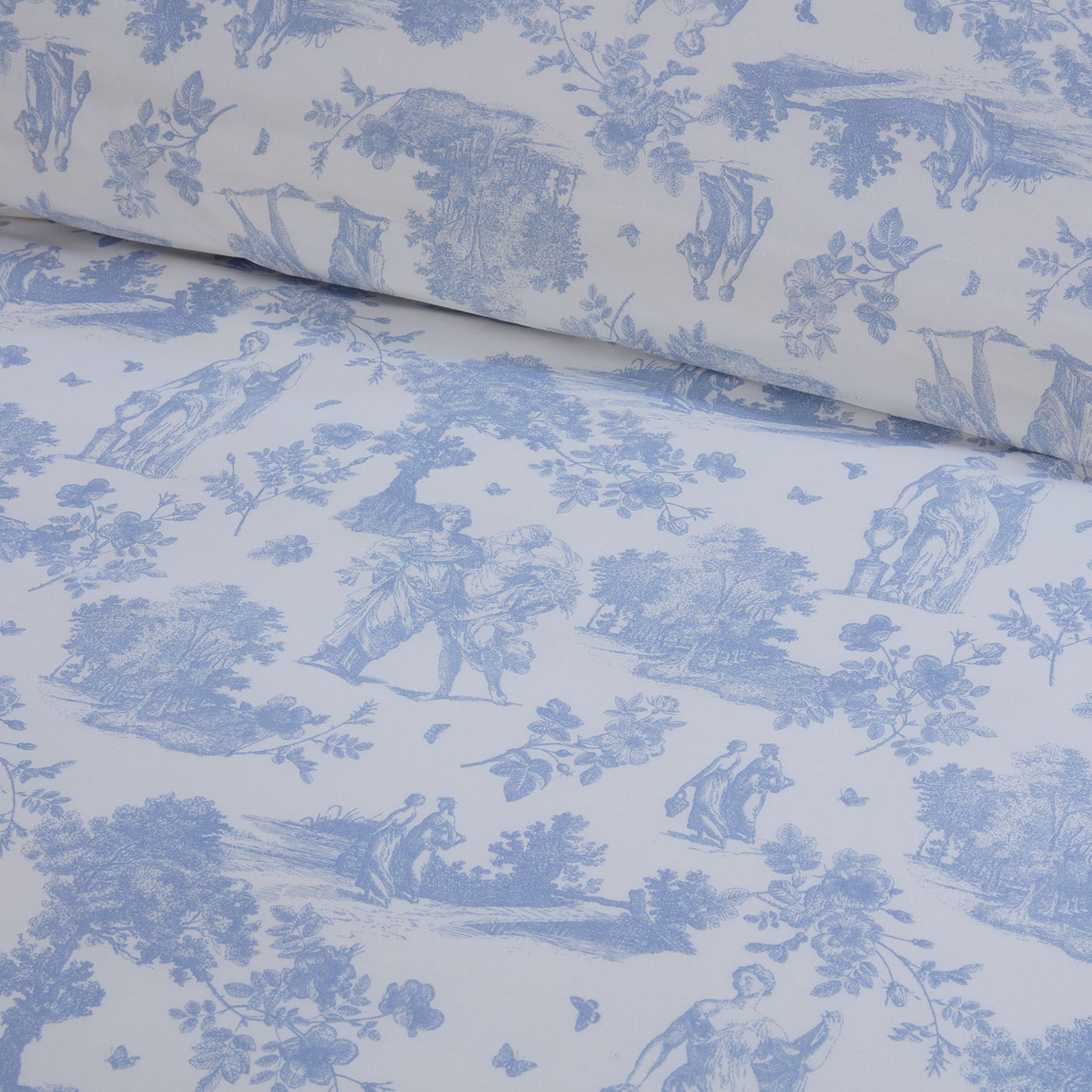 Toile Blue 100% Cotton Duvet Set