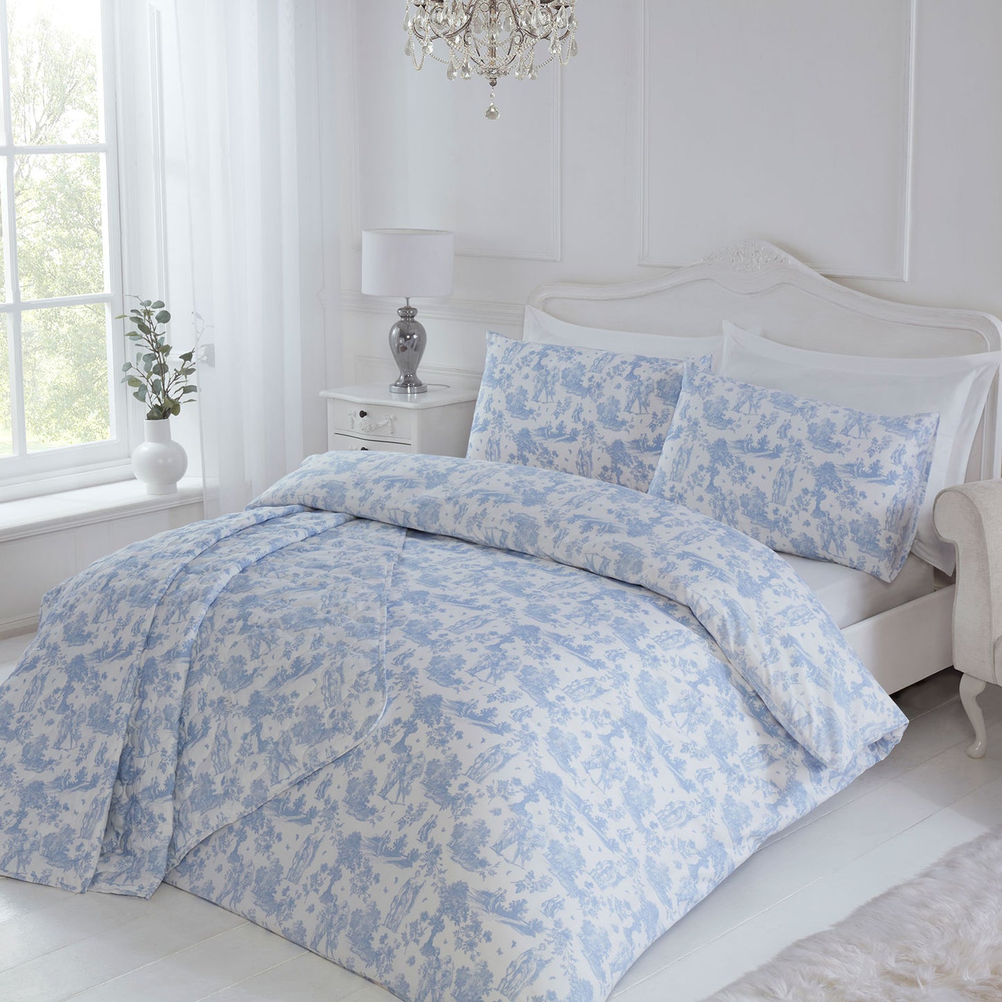 Toile Blue 100% Cotton Duvet Set