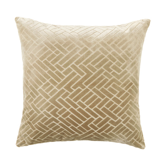 Adeline Natural Cut Velvet Large Cushion (55cm x 55cm)