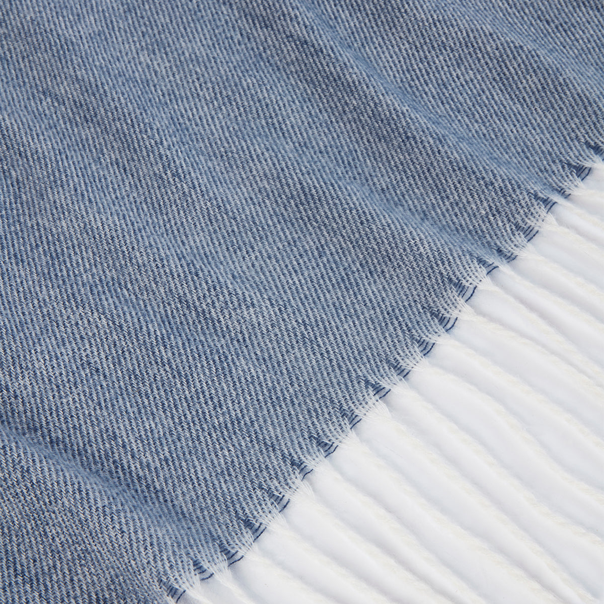 Amara Blue Herringbone Throw (130cm x 180cm)