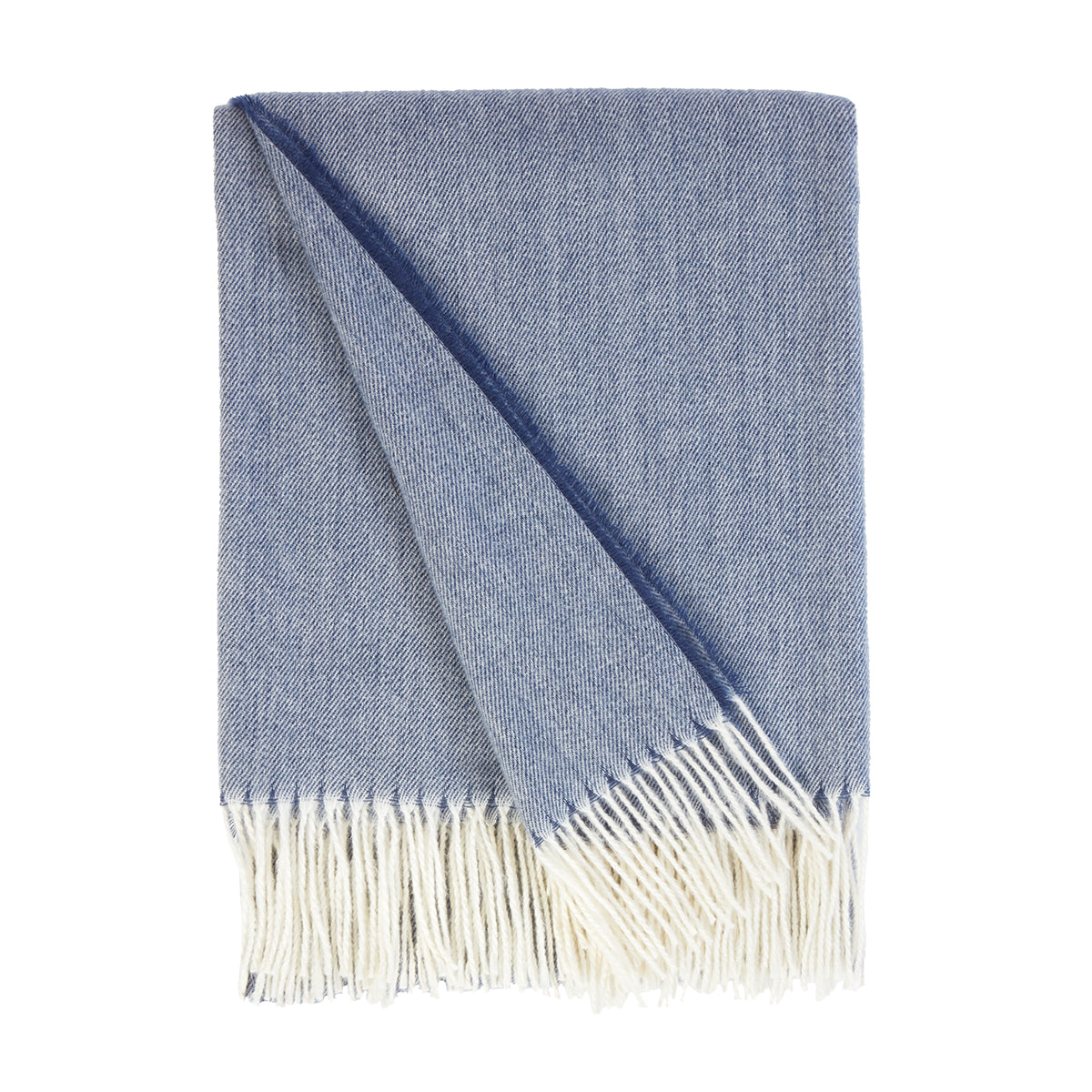 Amara Blue Herringbone Throw (130cm x 180cm)