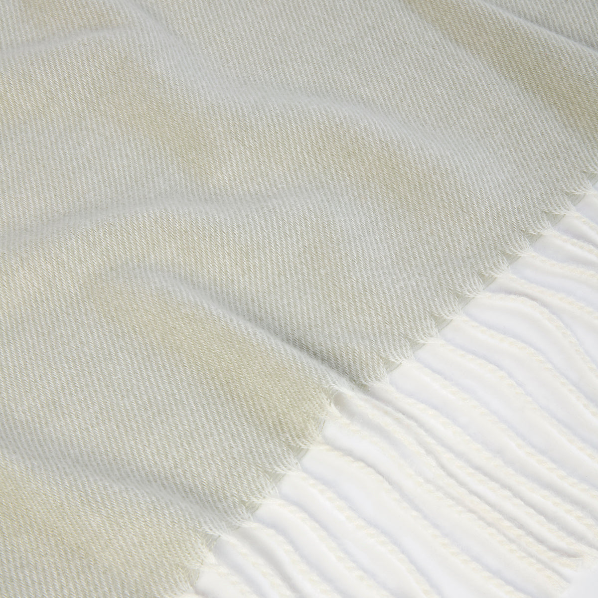 Amara Soft Green Herringbone Throw (130cm x 180cm)