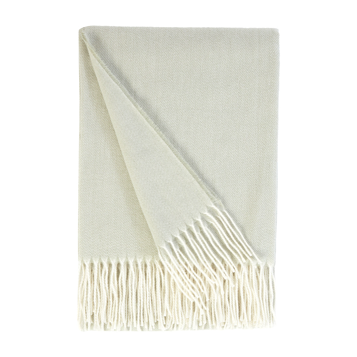 Amara Soft Green Herringbone Throw (130cm x 180cm)