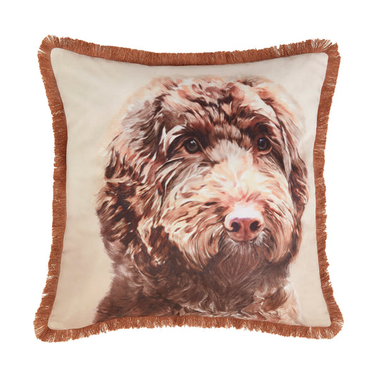 Rosie Cockerpoo Printed Canvas Cushion (43cm x 43cm)