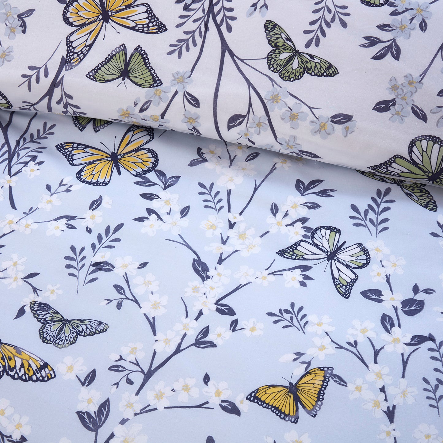Butterfly Blue Reversible Duvet Set