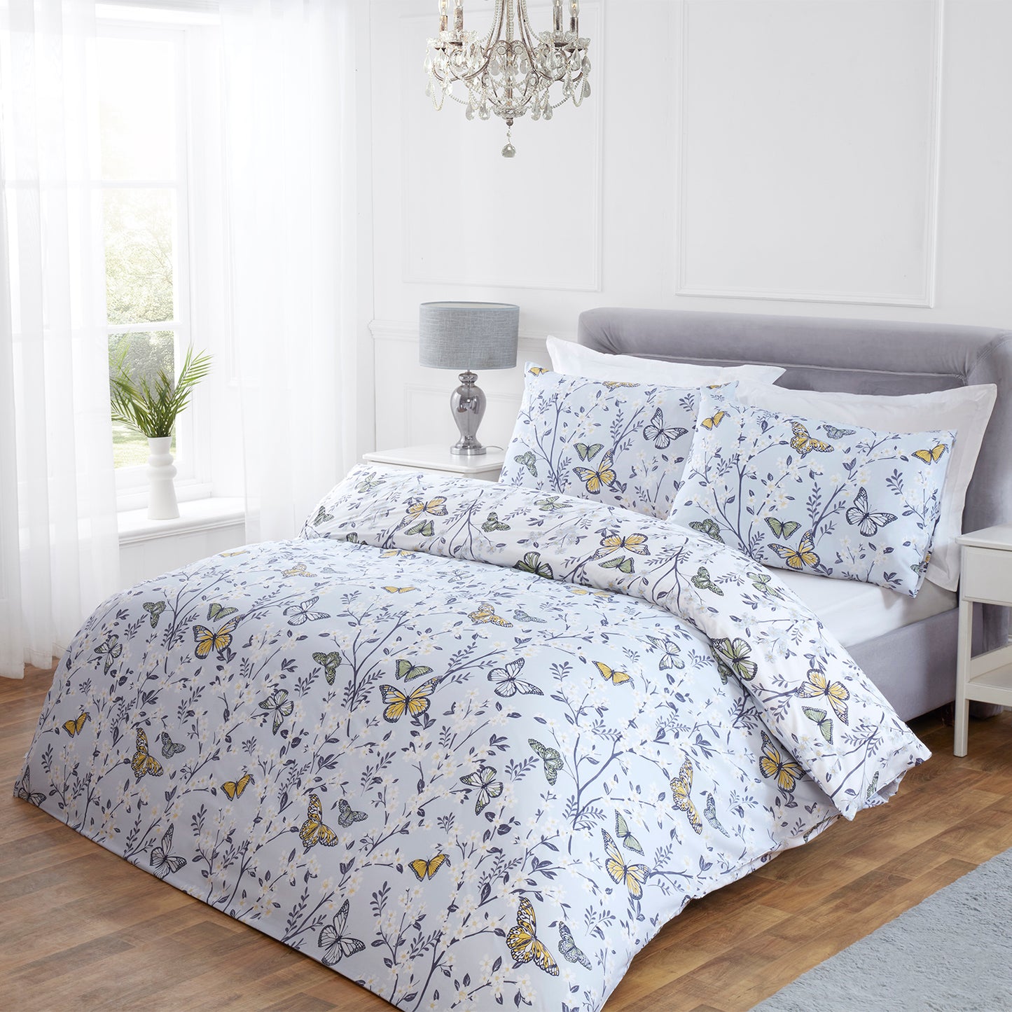 Butterfly Blue Reversible Duvet Set
