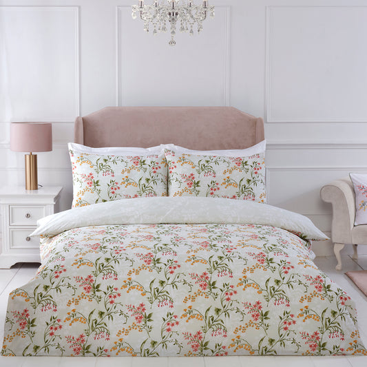 Cottage Garden Sage Floral Duvet Set