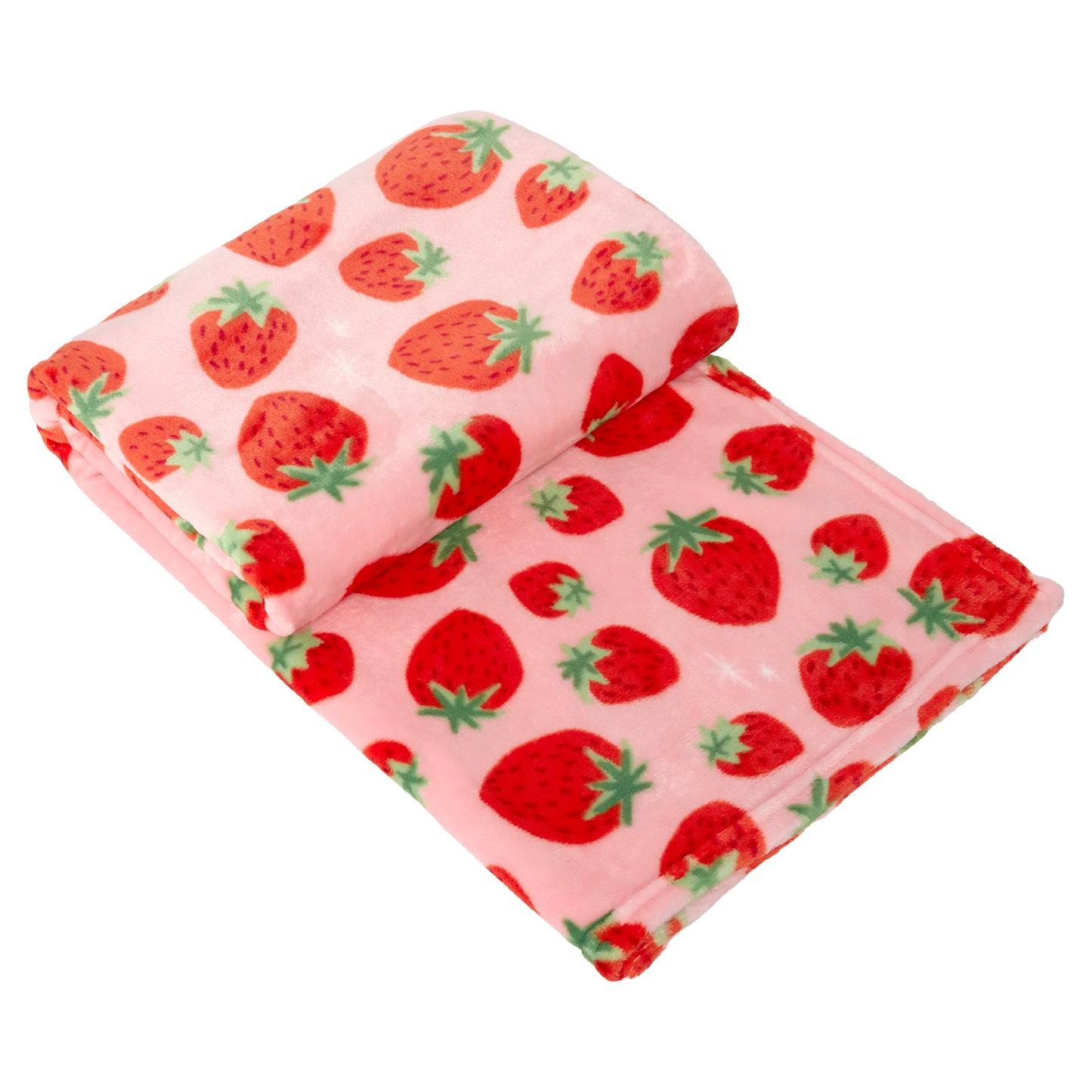 Strawberry Pink Fleece Throw (130cm x 150cm)