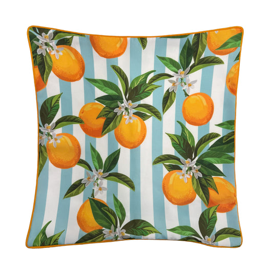 Summer Oranges Canvas Outdoor Cushion (43cm x 43cm)