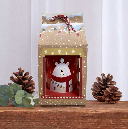 Polar Bear Character Cinnamon Spice Scented Candle