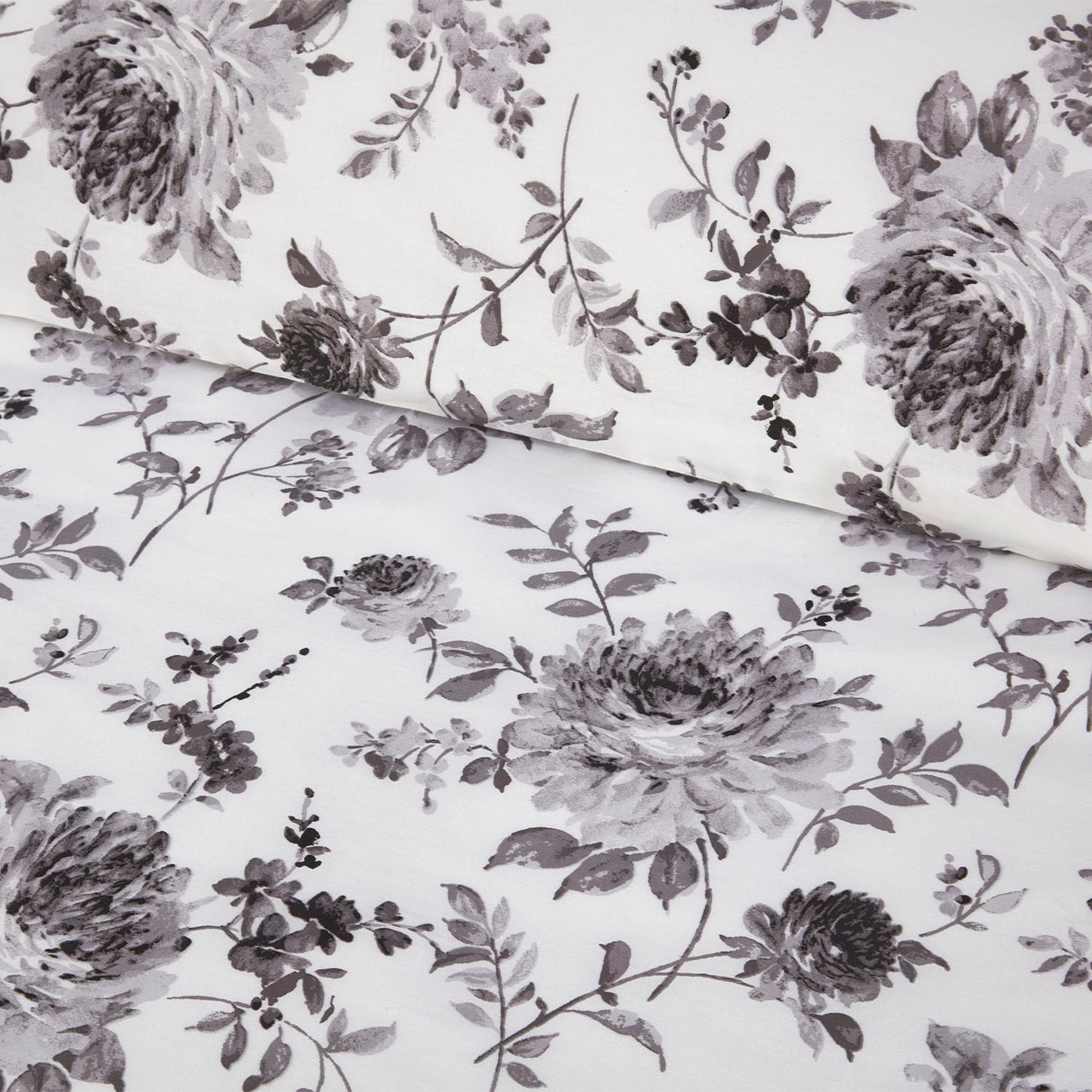 Verity Mono Grey 200 Thread Count Cotton Duvet Set